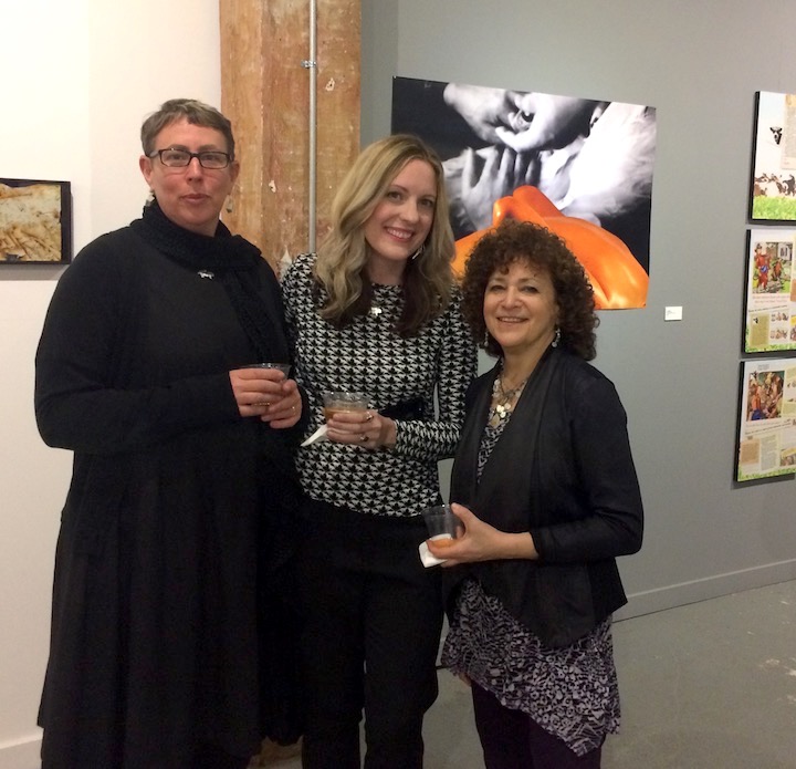 lynn mowson, L.A. Watson, and Nava Atlas at the SPOM exhibit